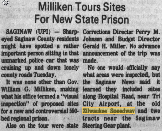 Zilwaukee Speedway - July 9 1980 Article Mentioning The Track